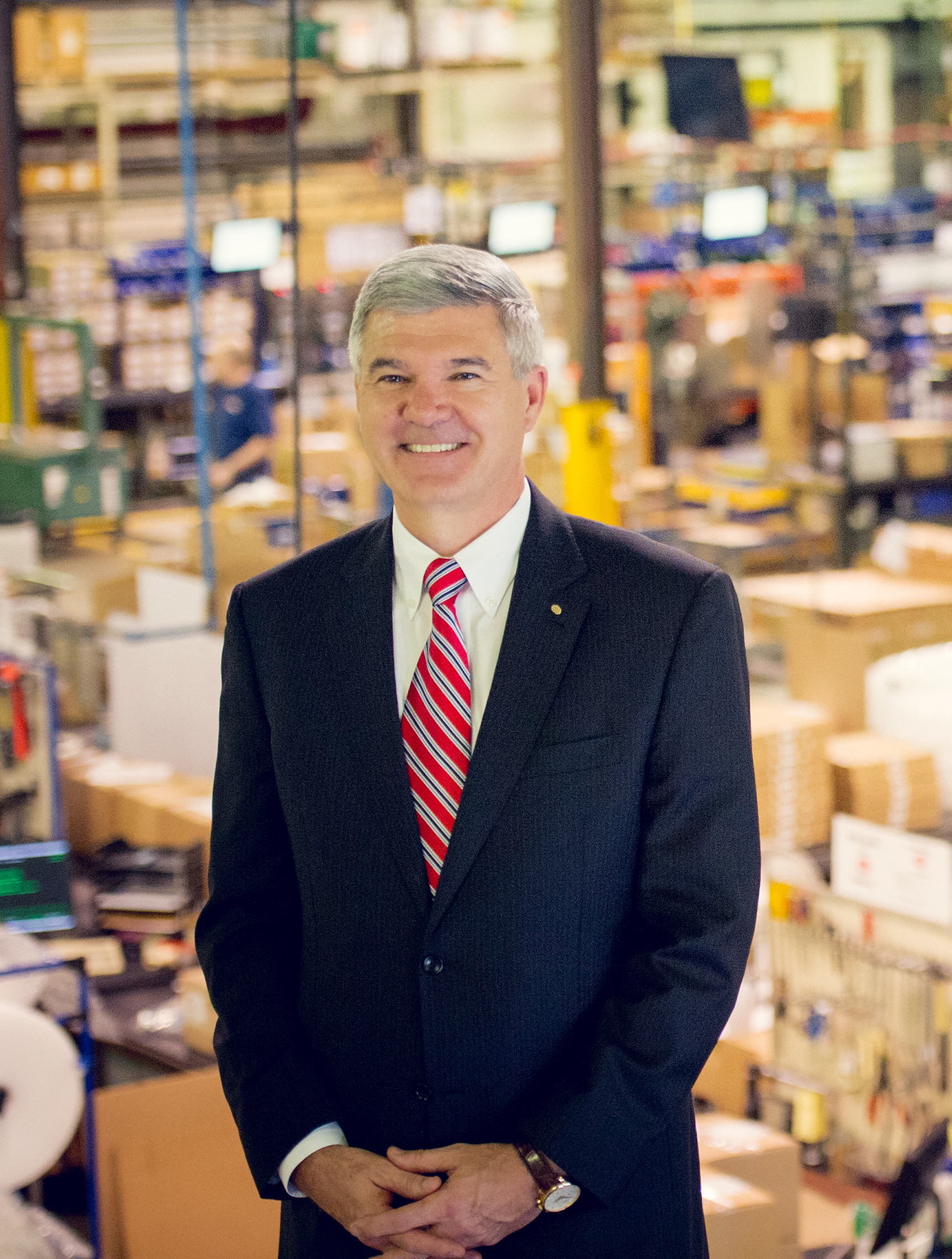 An image of  Chairman, CEO & President Ray Chambers in the Pershing Facility in Muncie, Indiana.